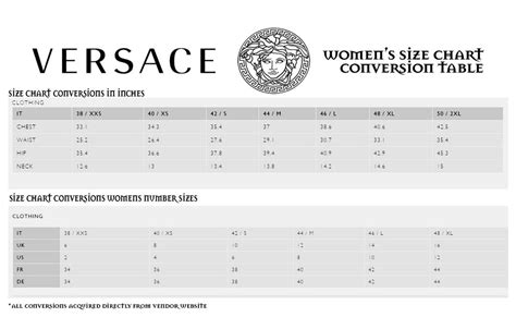 versace size chart men's pants|versace shirt men's size chart.